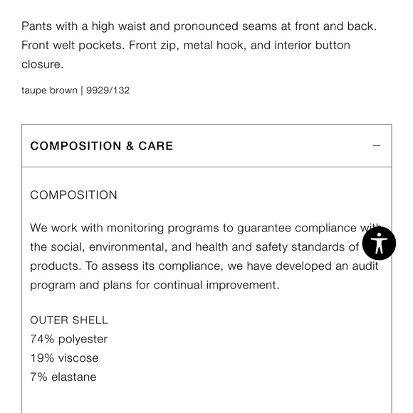 NWT XS Zara High Waisted Pant - Picture 5 of 5